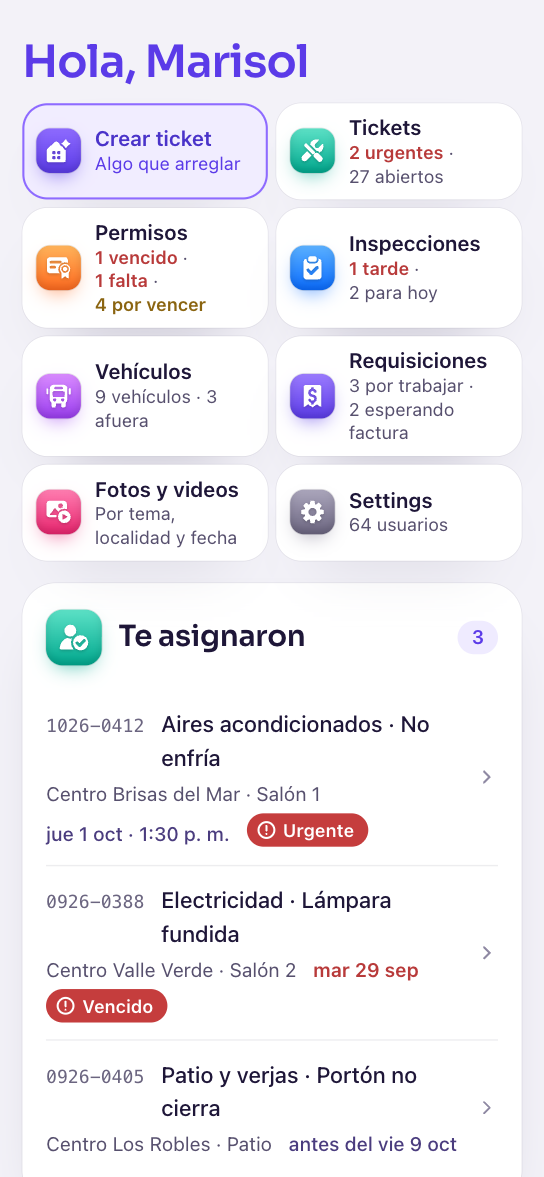 El Inicio del app, en el celular